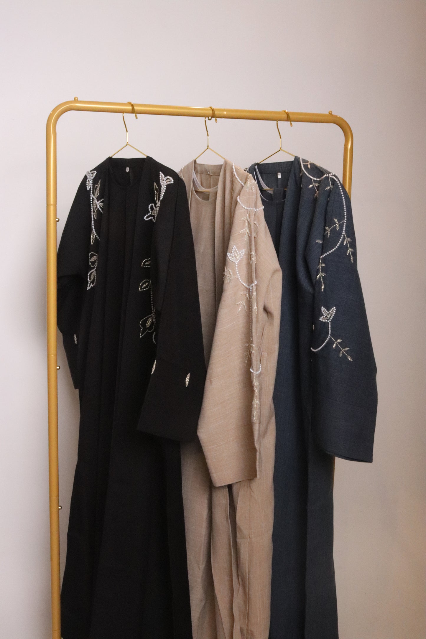 Open linen abaya